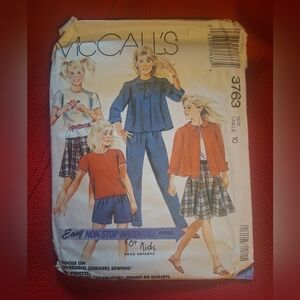 McCall's Kids' Wardrobe Pattern 3763❤️💙